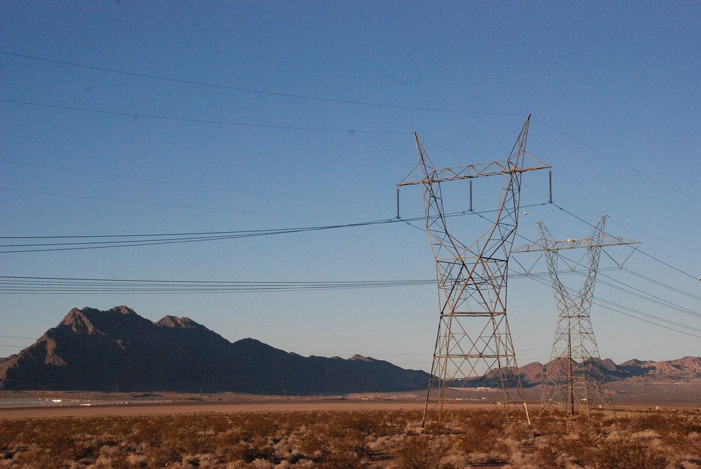 High-voltage transmission lines leaving a federal substation in Nevada, a general illustration and not a site in MISO's region.